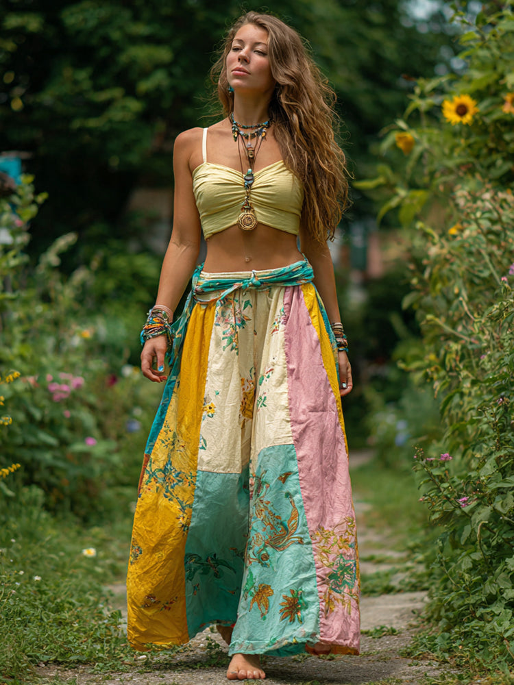 Women's Bohemian Patchwork Casual Pants