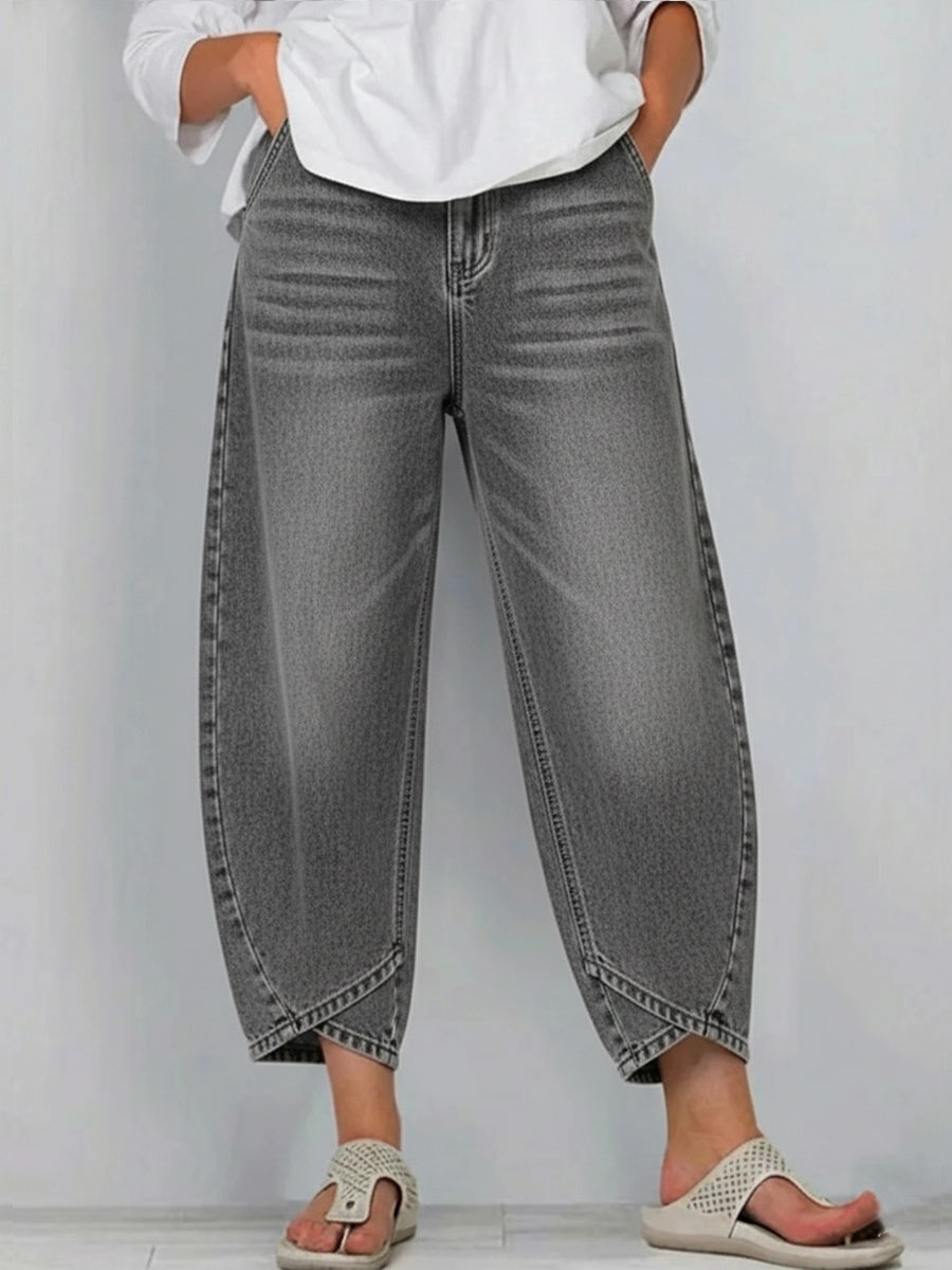 Women's Casual Denim Cropped Pants