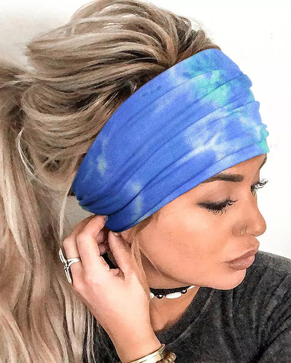Tie Dye Yoga Wide Headband