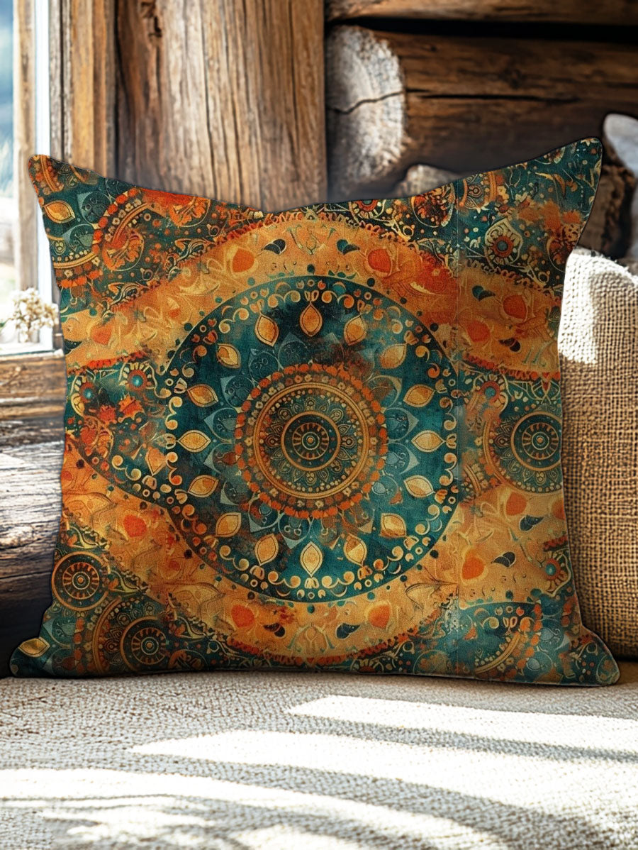 Retro Mandala Pattern Art Print Leisure Pillow