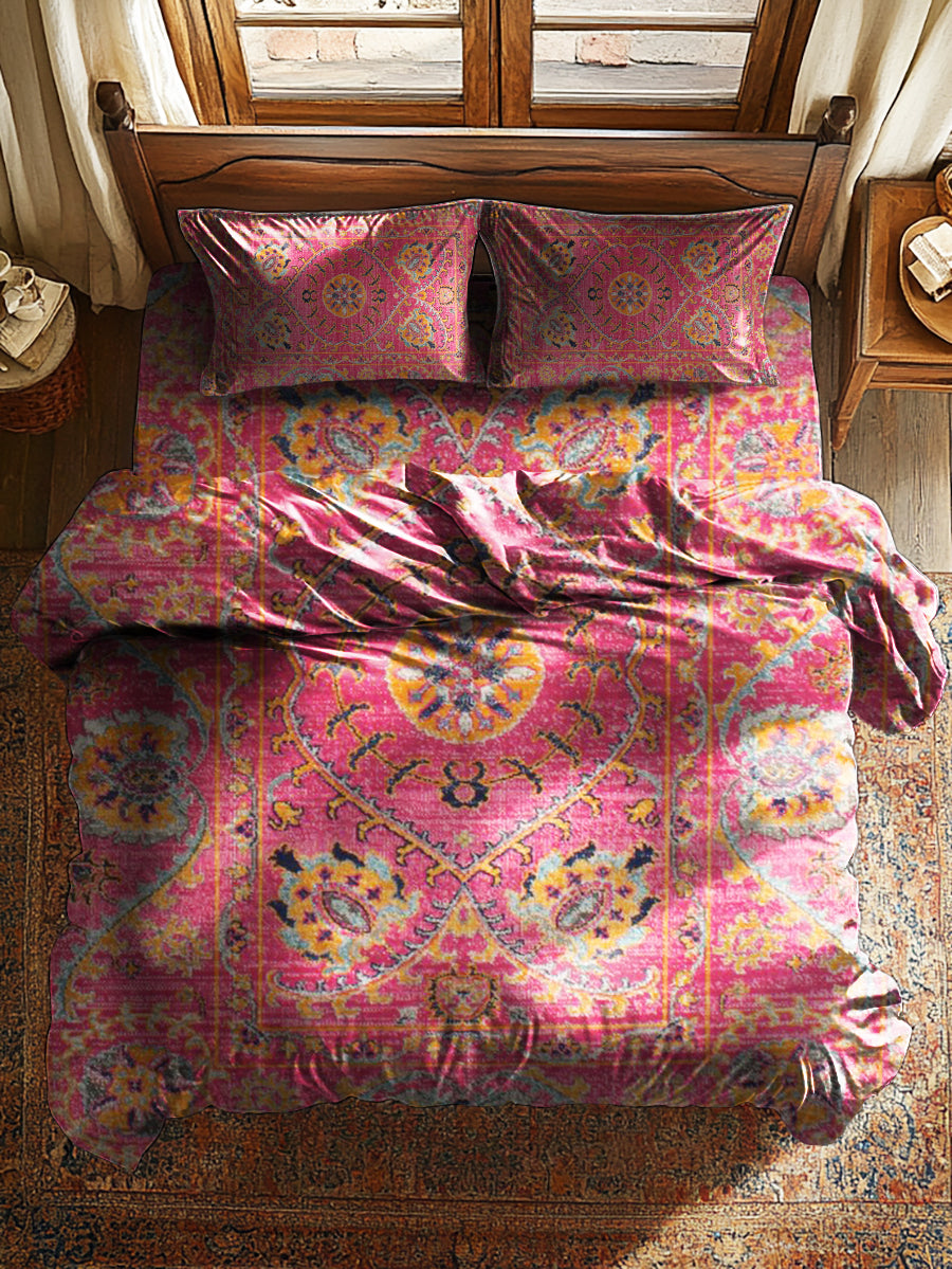 Retro Bohemian Flower Pattern Art Print Sheet Set