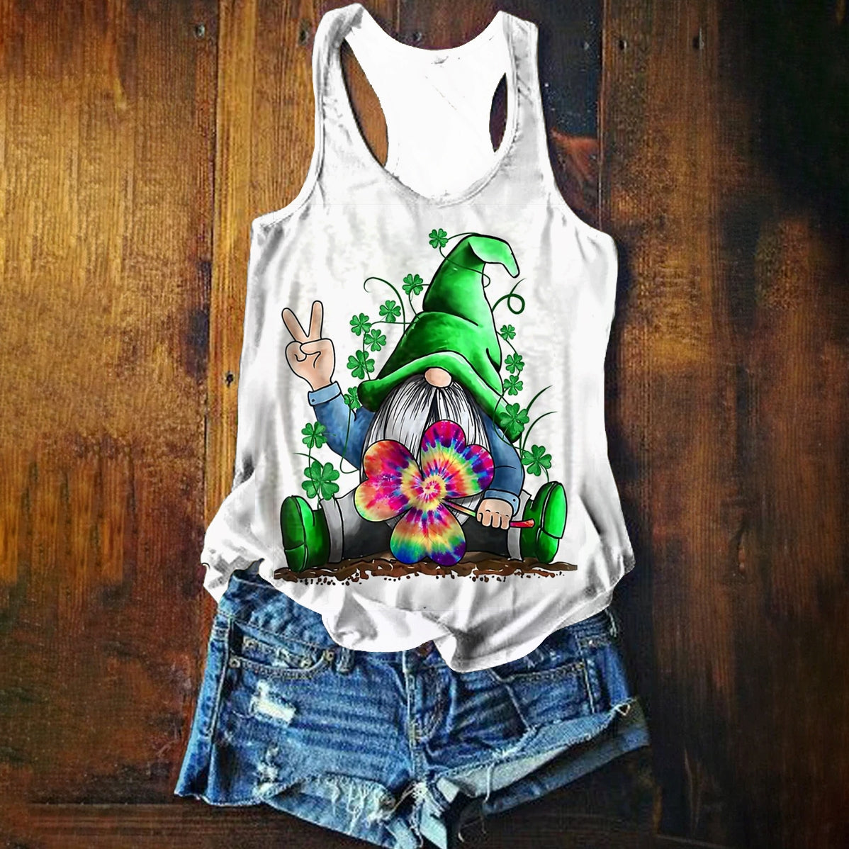 Women's St. Patrick's Pattern Art Print Tank Top