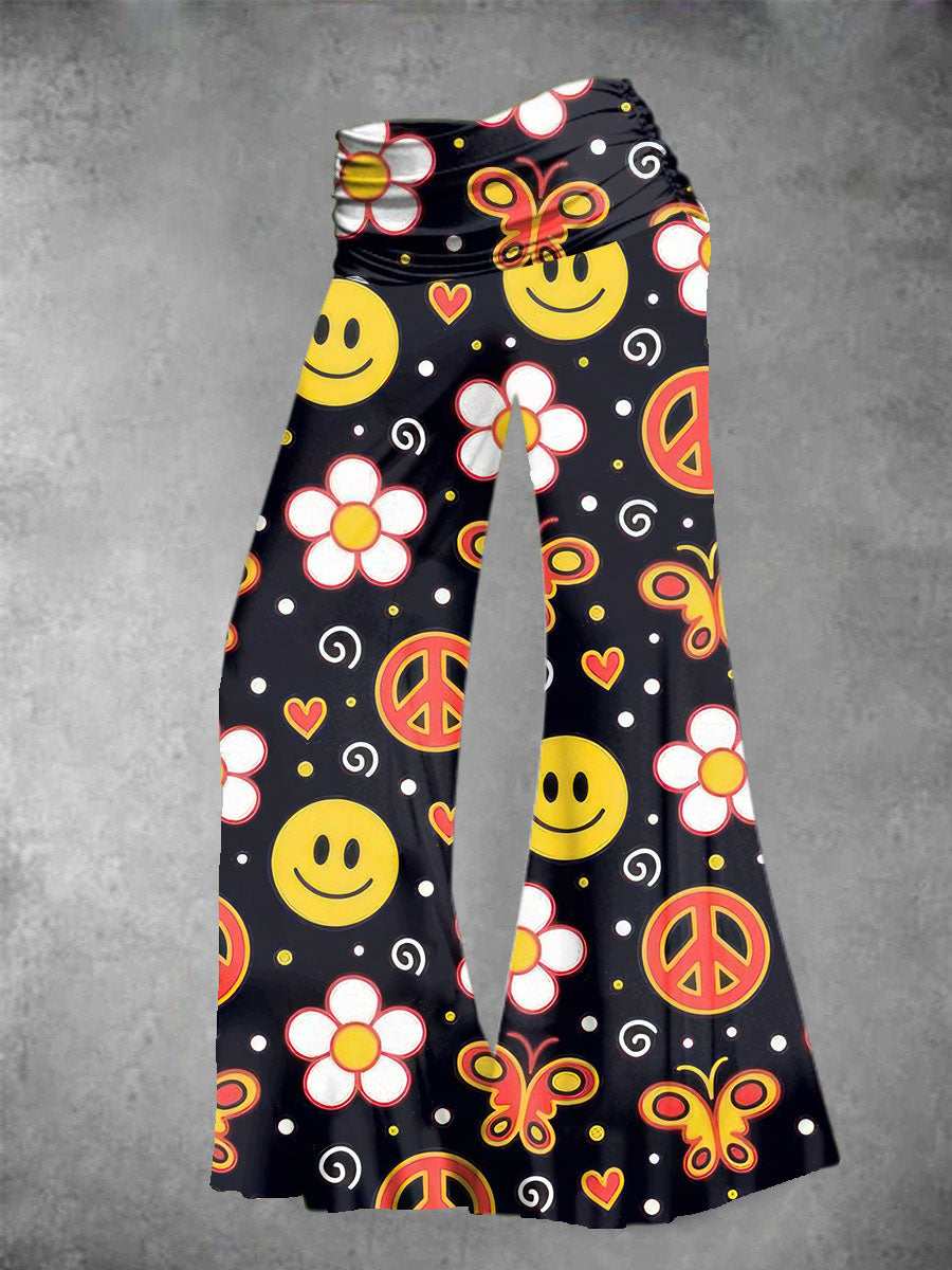 Women's Colorful Hippie Wide Leg Pants