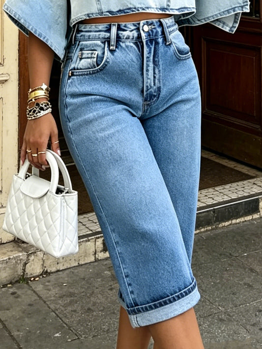 Women's Casual Cropped Jeans