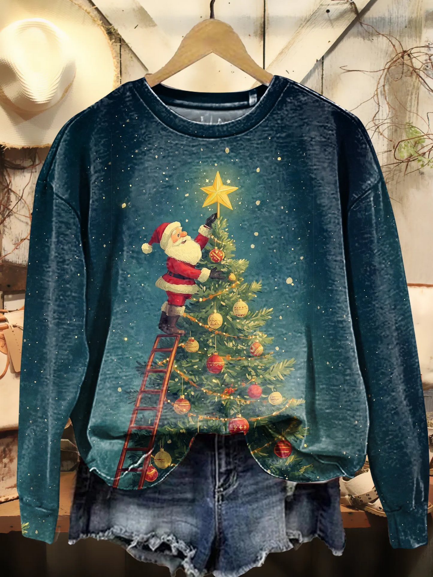 Christmas Tree Pattern Art Print Sweatshirt