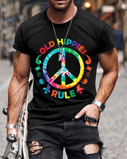 Old Hippies Rule Men's Shirt