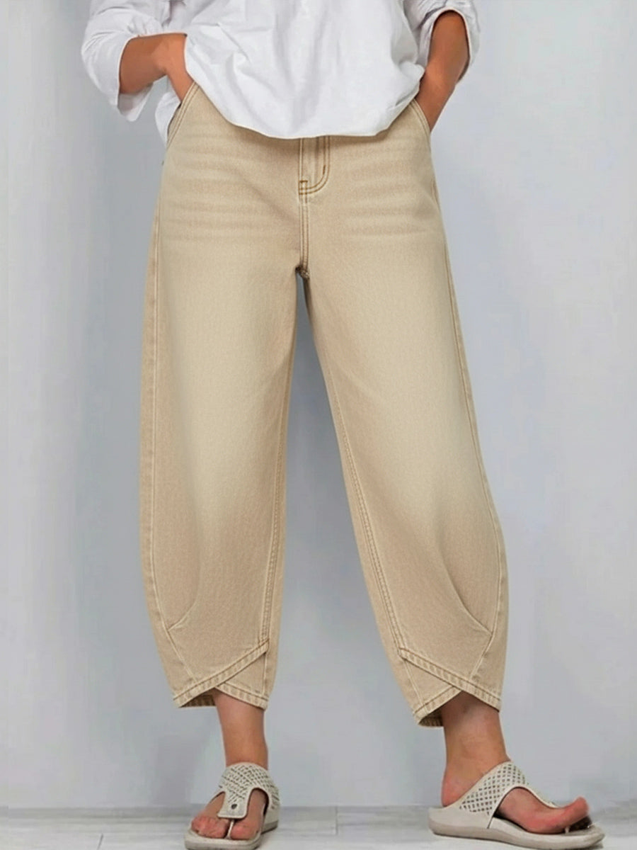Women's Casual Denim Cropped Pants