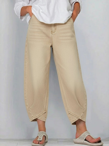 Women's Casual Denim Cropped Pants