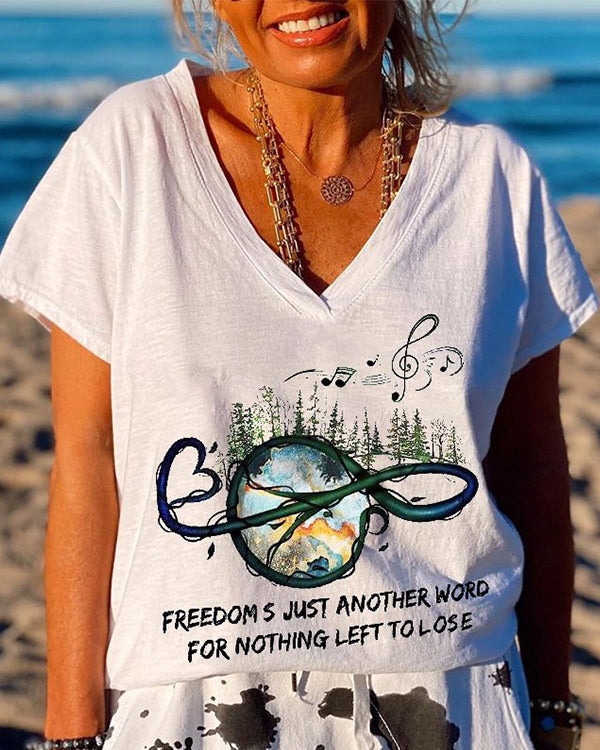 Freedom‘s Just Another Word Musical Note Graphic Tees