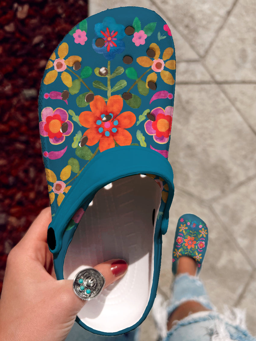 Bohemian Floral Art Print Casual Shoes & Slippers