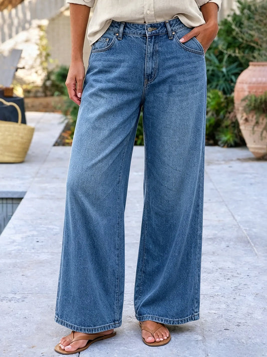 Women's Denim Wide Leg Pants