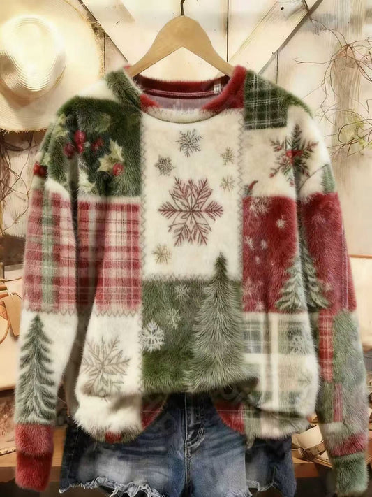 Christmas Pattern Art Print Mink Sweatshirt
