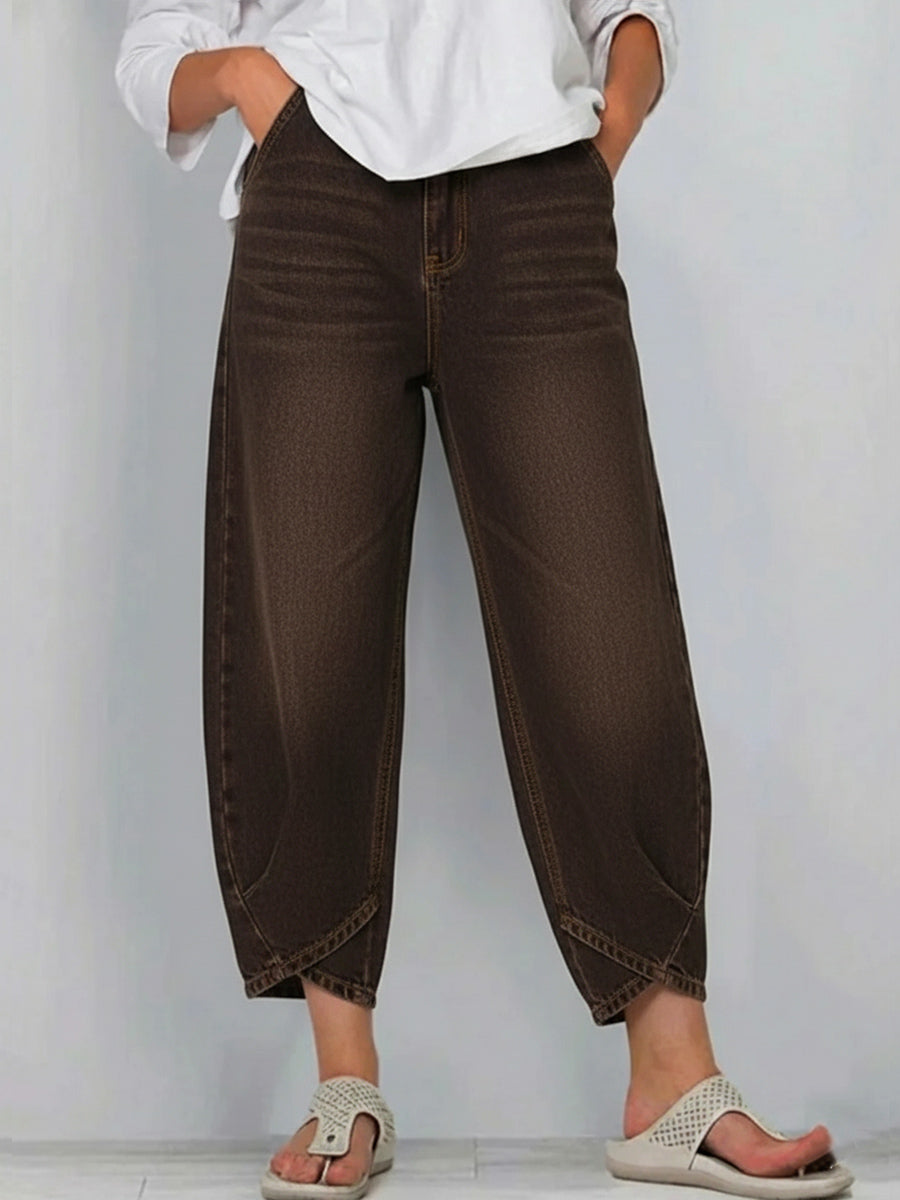 Women's Casual Denim Cropped Pants