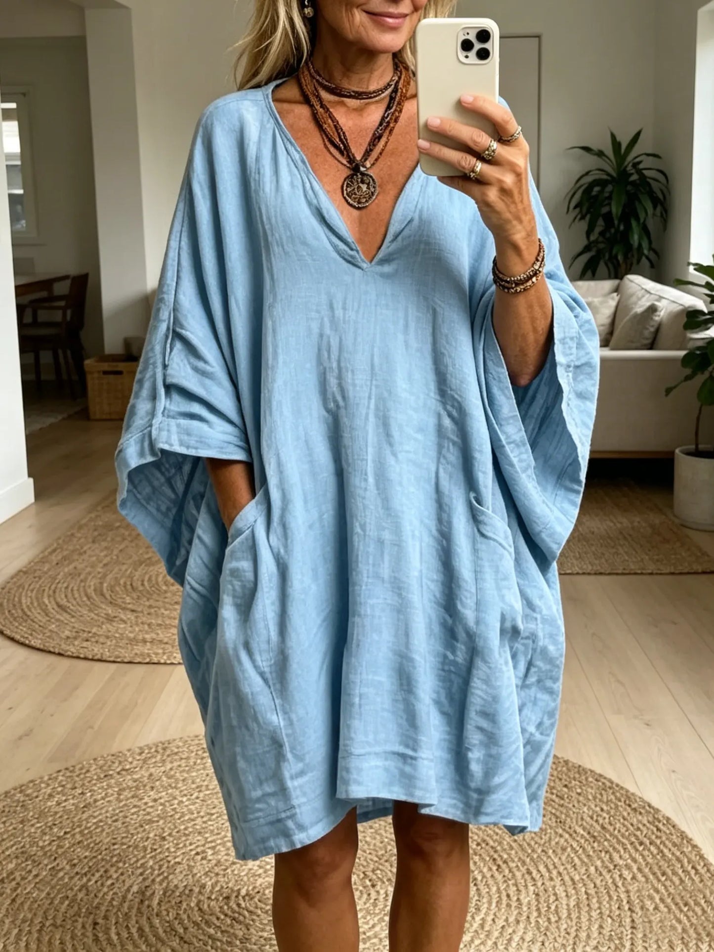 Women's Casual Fashion Batwing Sleeve Dress