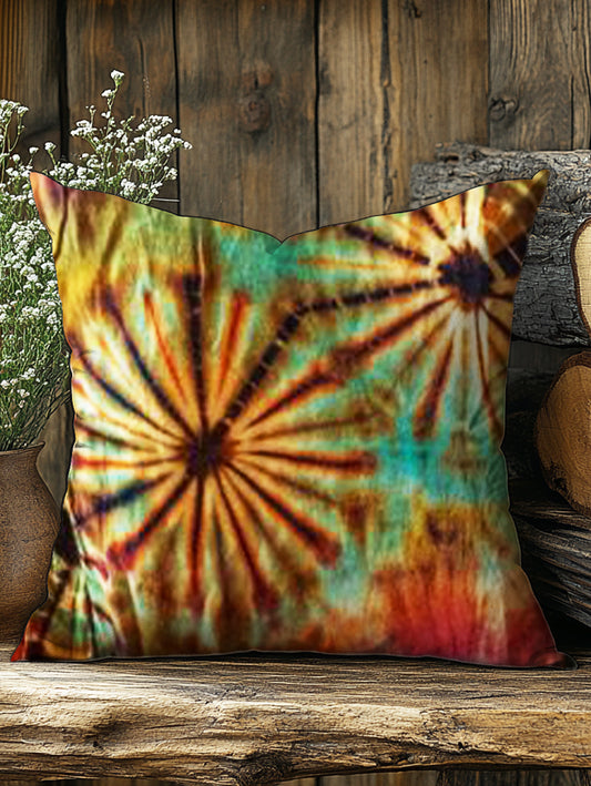 Colorful Tie Dye Art Print Casual Pillow