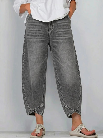 Women's Casual Denim Cropped Pants