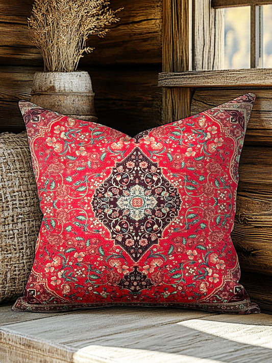 Bohemian Folk Art Motifs Print Casual Pillow