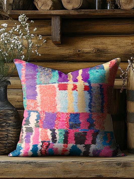 Colorful Collage Print Casual Pillow