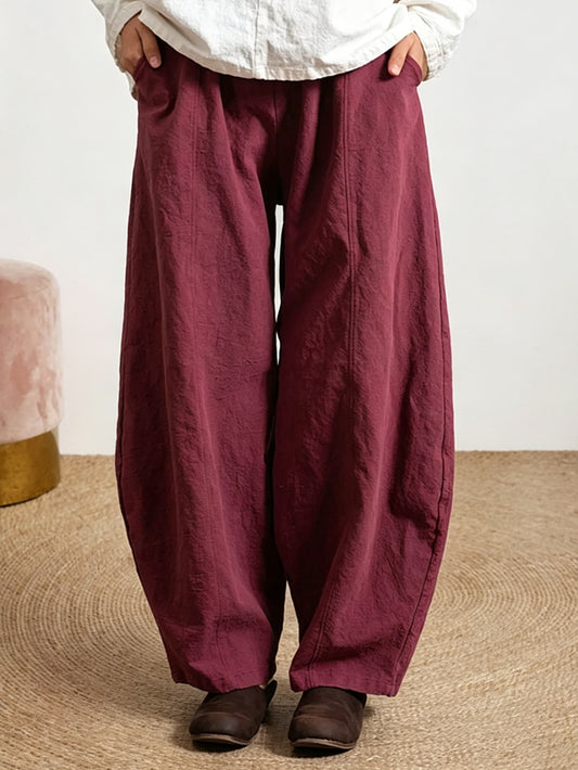 Women's Casual Cotton And Linen Pants