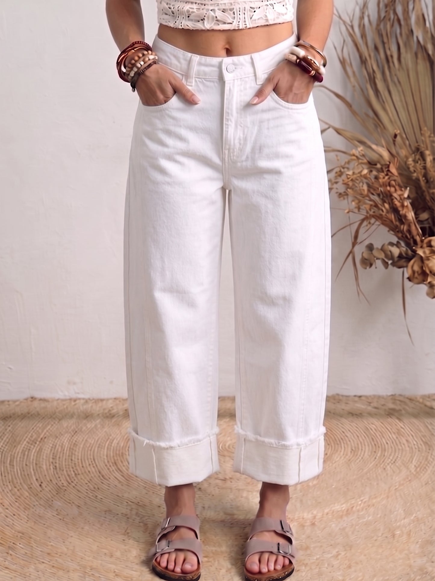 Women's Art Print Cotton Denim Jeans