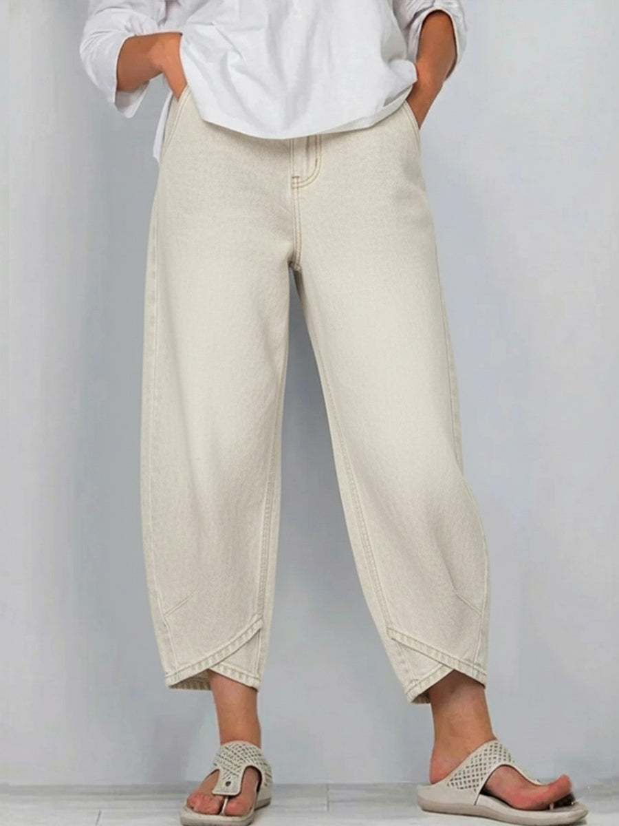 Women's Casual Denim Cropped Pants