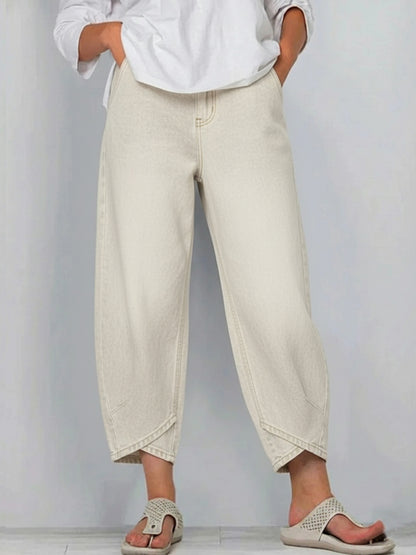 Women's Casual Denim Cropped Pants
