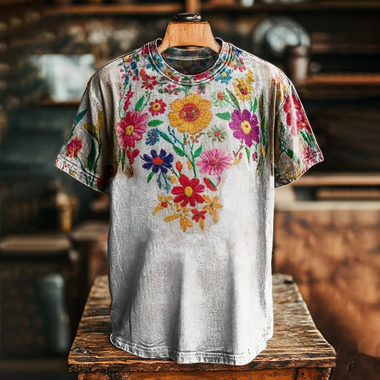 Floral Art Print T-Shirt