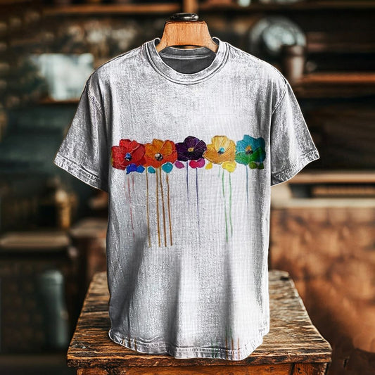 Floral Art Print T-Shirt