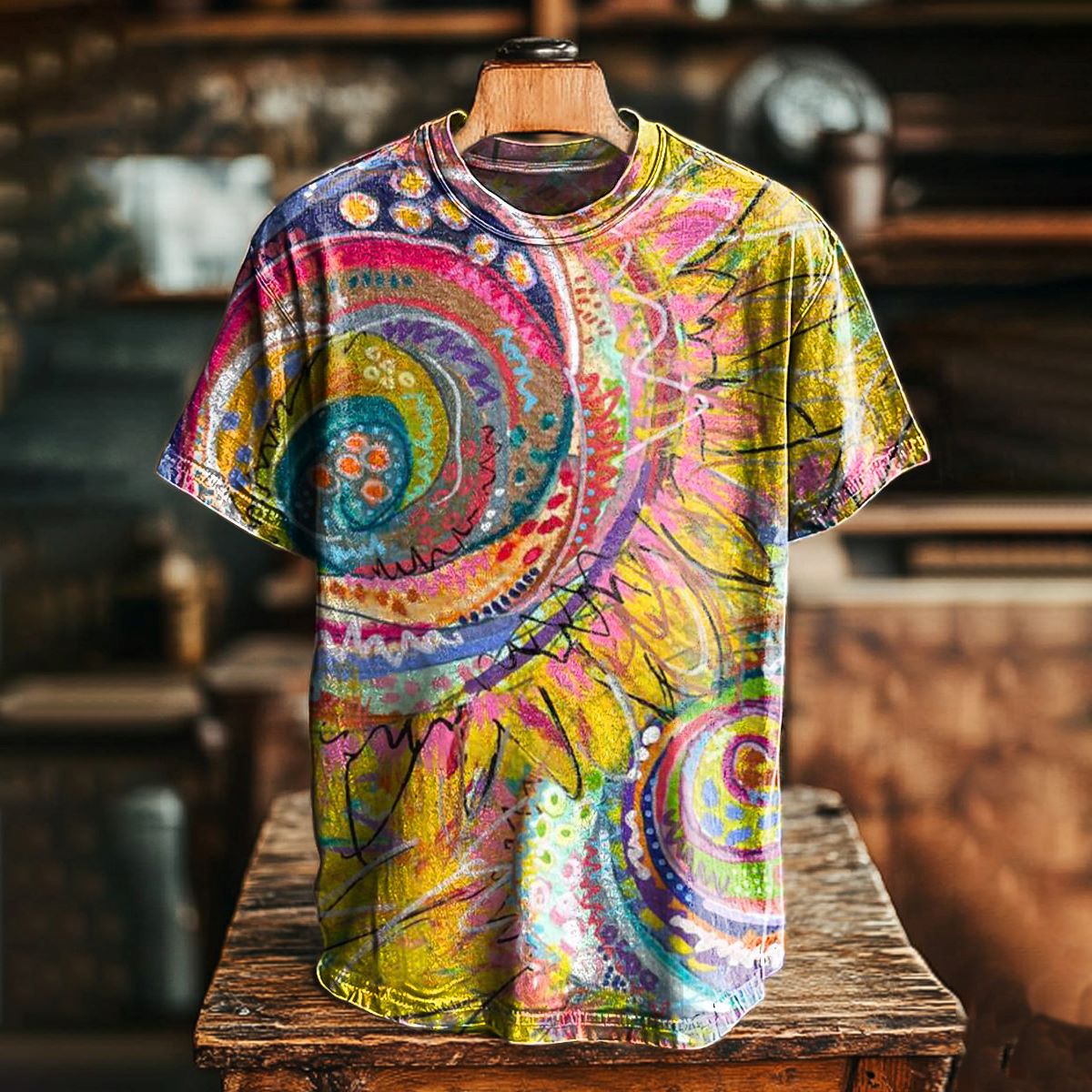 Floral Art Print T-Shirt