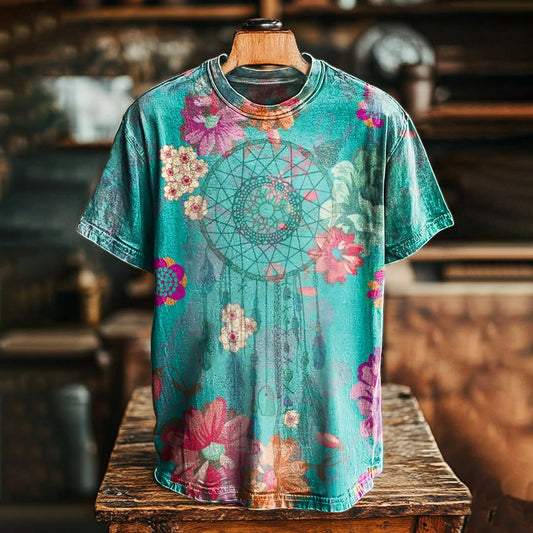 Floral Dreamcatcher Print T-Shirt