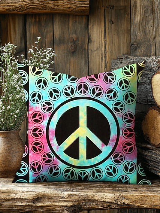 Hippie Art Print Casual Pillow