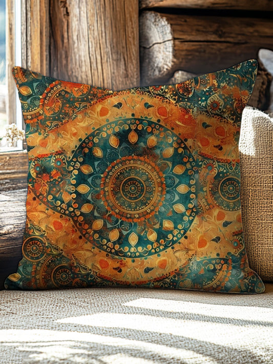 Retro Mandala Pattern Art Print Leisure Pillow