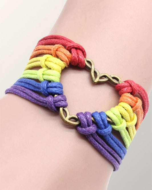 Rainbow Heart Bracelet