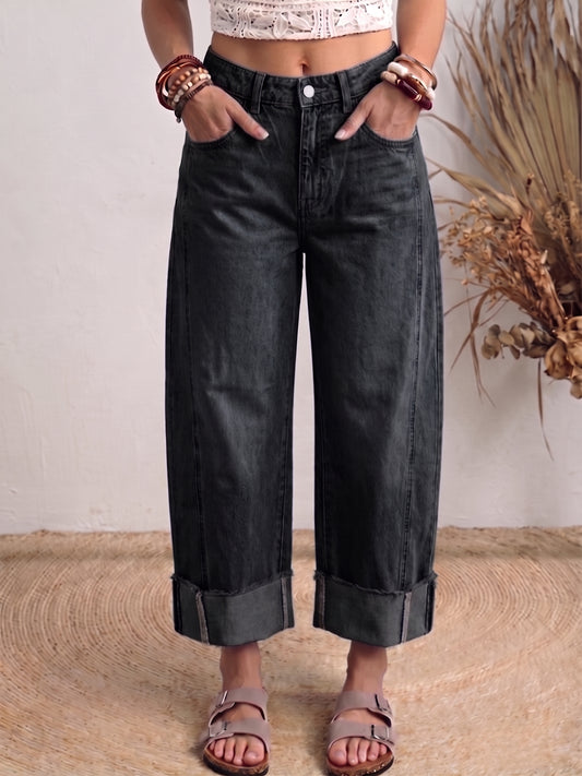 Women's Art Print Cotton Denim Jeans