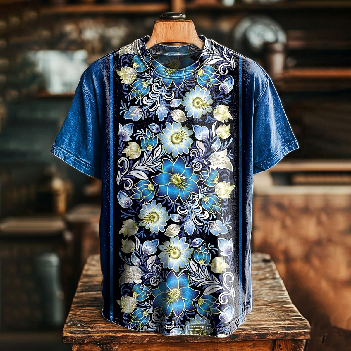 Floral Art Print T-Shirt