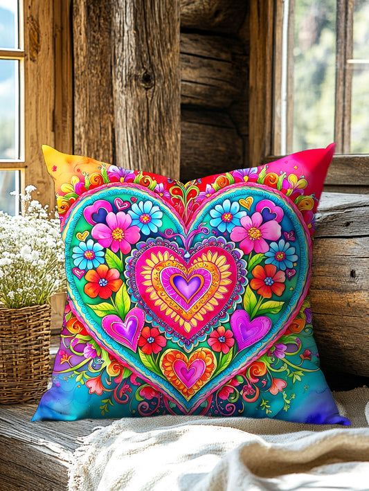 Hippie Love Art Print Casual Pillow