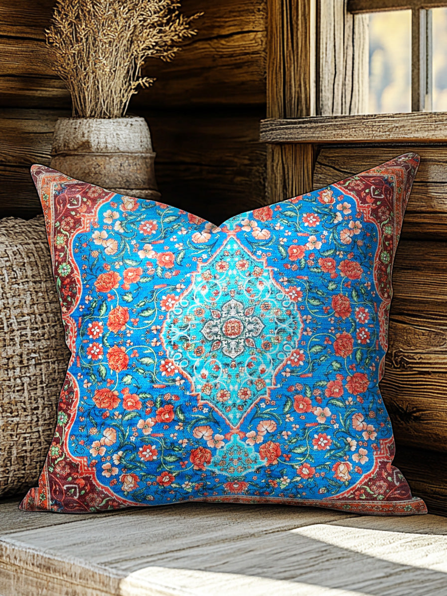 Bohemian Folk Art Motifs Print Casual Pillow