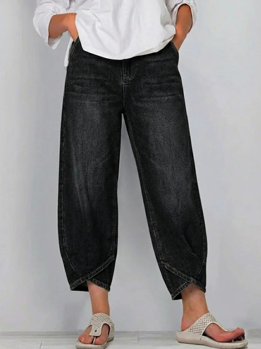 Women's Casual Denim Cropped Pants