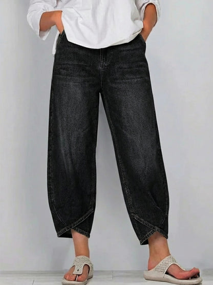 Women's Casual Denim Cropped Pants