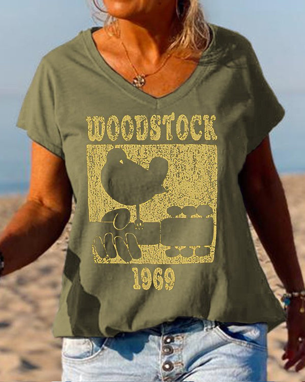 Bird And Guitar Music Woodstock Women Tees