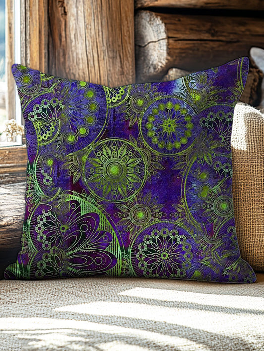 Mandala Floral Art Print Pillow