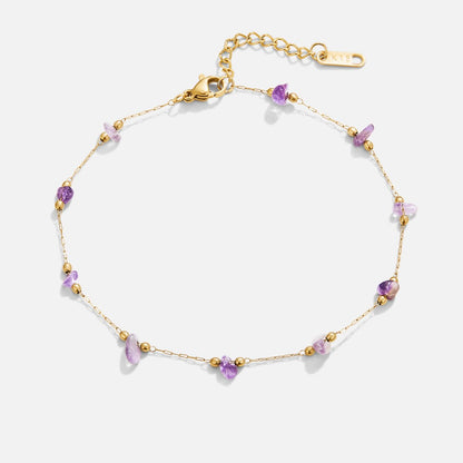 Amethyst Stone Anklet