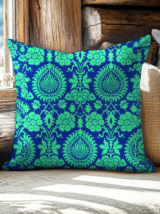 Retro Floral Pattern Art Print Pillow