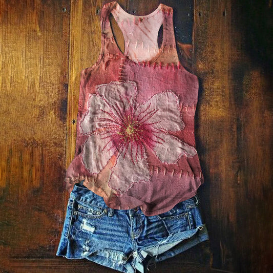 Women's Floral Art Print Tank Top