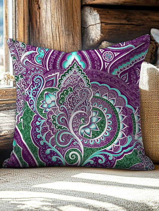 Retro Floral Pattern Art Print Pillow