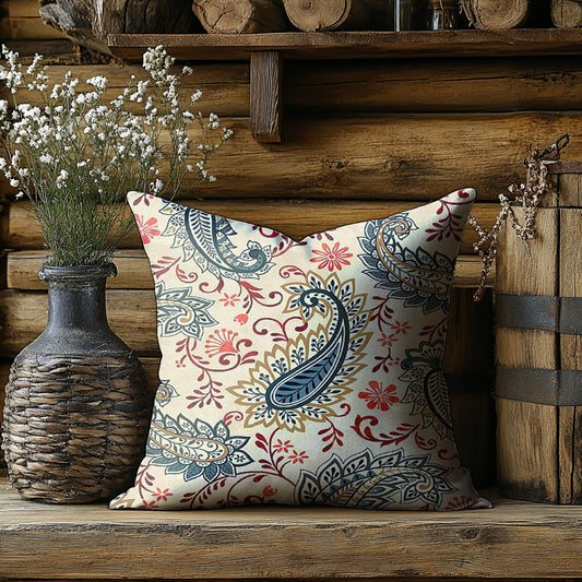 Vintage Paisley Print Casual Pillow