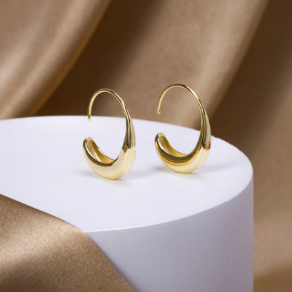 Classic Drop Hoop Earrings