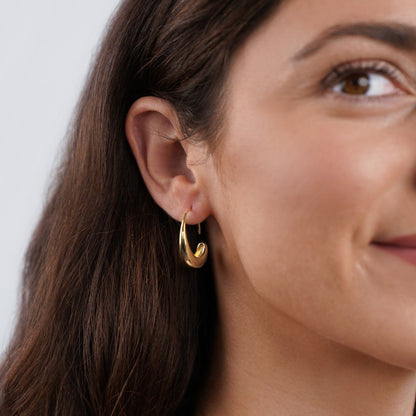 Classic Drop Hoop Earrings