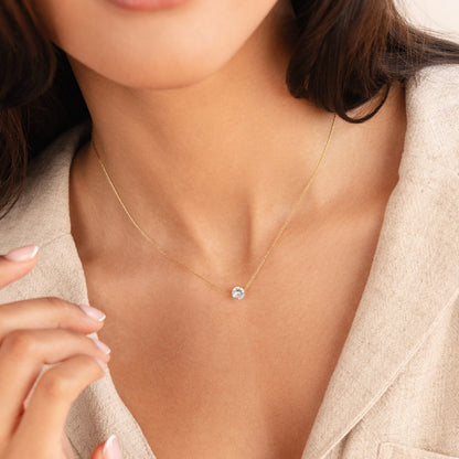 Dainty Round Crystal Necklace