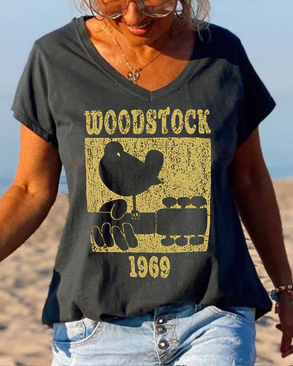 Bird And Guitar Music Woodstock Women Tees